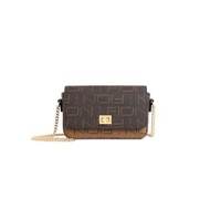 FION Monogram PVC皮革斜揹袋 免運 側背包 肩背包 斜背包 母親節