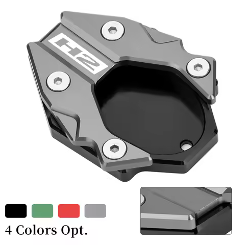 Motorcycle Kickstand Pad For Kawasaki ZH2 ZH2SE 2020-2025 Anti Sinking Side Stand Extension Replacem