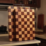 Ebony+Rubber Wood High-value Checkerboard Solid Wood Cutting Board Cutting Board Household Cutting B