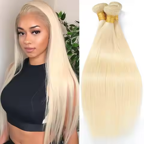 Blonde Human Hair 3 Bundles Brazilian Straight Hair Bundle Honey Blonde Virgin Bundles Human Hair Ex
