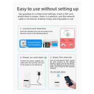 DNXT New with Battery 4G LTE CPE 5 Ports Hotspot WiFi Router Laptop Broadband Modem Sim Card with 4 