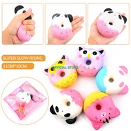 10CM Jumbo Kawaii Squishy Owl/Panda/kitty Donuts Bread Cream Scented toy