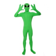 Halloween Extraterrestrial Being Jumpsuit Cosplay ET Green Alien