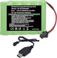 Pickle Power 6 V NIMH Battery, 2200 mAh Rechargeable AA RC Battery with 2-Pin SM-Plug Connection for