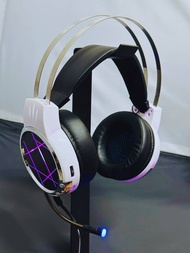 Tai nghe gaming có XL màu trắng có mic có đèn đổi màu cực đẹp siêu rẻ jack cắm 3.5+usb âm thanh to h
