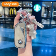 For BMW TPU Car Remote Key Case Holder Keychain Protector for BMW M60/iX1/iX2/iX3/XM/i4/i5/i7 Key Co