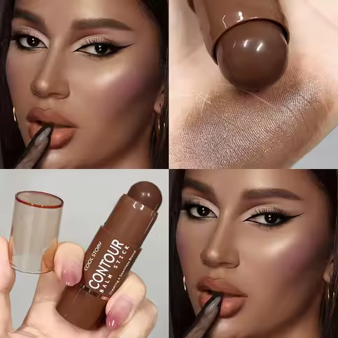 Face Contour Bronzer Stick Face Brighten Highlighter Bar Shimmer Highlighter Blush Stick Nose Shadow