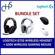 Logitech Bundle G733 Super Lightweight Wireless Gaming Headset G304 Wireless Gaming Mouse 2 Years SG