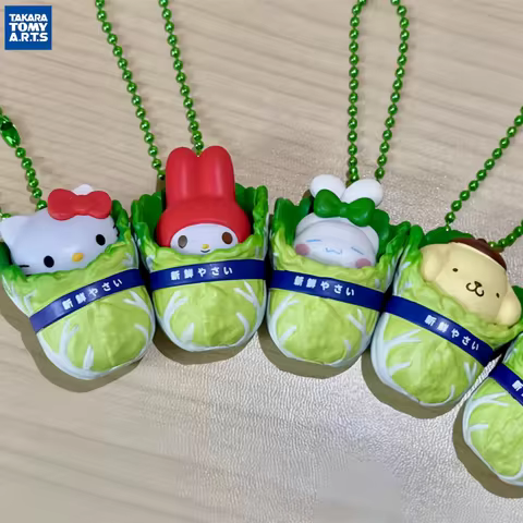 New Takara Tomy Sanrio Cabbage Gashapon Pendant Hello Kitty My Melody Pompompurin Keroppi Cinnamorol