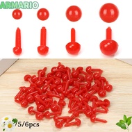 IARMARIOQR 100pcs/bag Safety Oval Nose Mini 3mm/4mm/5mm/6mm DIY Plastic Animals Noses Accessories