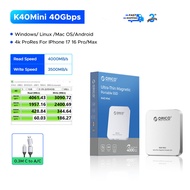 ORICO 4000เมกะไบต์/วินาที Magsafe แบบพกพา USB4 SSD พกพา SSD 1TB 2TB 4TB พร้อมแหวนแม่เหล็กที่แข็งแกร่