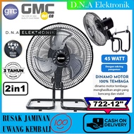 Kipas Angin Meja 2in 1 / DeskFan & Wall Fan GMC 722 Baling besi 12 inch Kipas Angin Besi 722 Kipas A