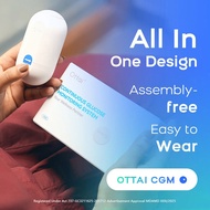 Ottai CGM Continuous Glucose Monitoring – 24h Real Time Dynamic Blood Glucose Monitor 14 Days Wearab