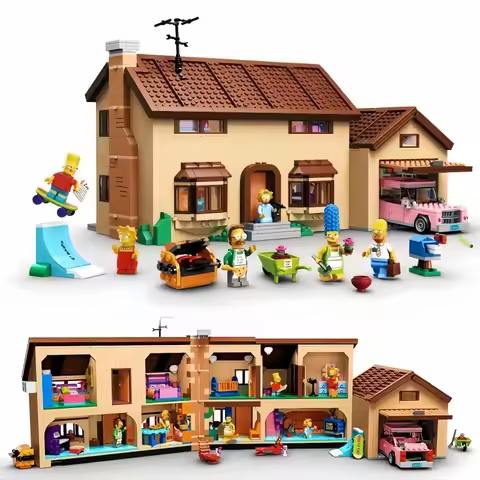 2026 New Products Simpson Supermarket Spot Supermarket Home Model Desktop Decoration 71016pcs Childr
