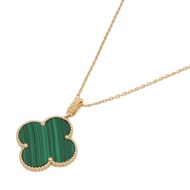 [มือสอง] สร้อยคอยาว Van Cleef & Arpels Magic Alhambra Malachite รุ่น VCARO3MG00 รอบคอ 82.5/90 ซม. ทอ