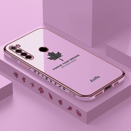 สำหรับ Redmi Note8 Note8Tแฟชั่น INS 6D Electroplated Bling สาวคู่ตรงด้านข้าง Maple Leaf Soft TPU โทรศัพท์กรณีสำหรับ Xiaomi Redmi หมายเหตุ8/Redmi หมายเหตุ8T