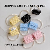 Silicone Airpods Case Pearl Luxury Cute Airpods Case Black Airpods 4 Case Fashion Airpods Pro 2 Case