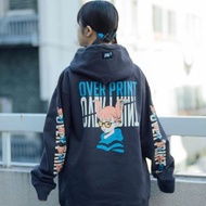 OVERPRINT inverted hoodie cotoh tsumi (chacoal) OVER PRINT