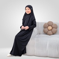 Elvia Gamis Anak Abaya Anak Perempuan Set Hijab bahan jersey premium usia 3-12thn