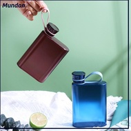 MUNDAN Sport Bottle, Plastic Large Capacity Water Bottle, Fashion Flat Shape Water Cup