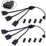 ARGB Splitter Cable，1 to 3, 3-Pin Extension Cable, Allowing F The Connection of Its Addressable ARGB