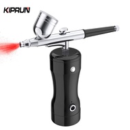 KIPRUN Auto Airbrush Kit Rechargeable Handheld Dual-Action Mini Air Compressor Airbrush Set with 0.4mm Nozzles, Portable Cordless Airbrush Low Noise for Makeup, Tattoo, Nail Art