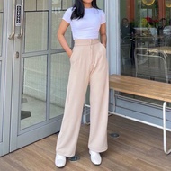 Celana Panjang Highwast Kulot Loose Pants Scuba - Celana Anti Kusut Wanita - Celana Kantor Wanita