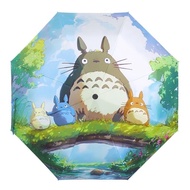 MATAHARI [PREORDER] Automatic Totoro Umbrella | Totoro Folding Umbrella 98 cm | Anti-UV & Anti-Sunli