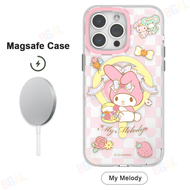 (Magsafe)ของแท้100% Sanrio Kuromi เคสสำหรับ IPhone15 Cinnamoroll 15pro 15Promax เคส iPhone MagSafe กันกระแทกเมโลดี้ MYD24/MYD23 MYD46