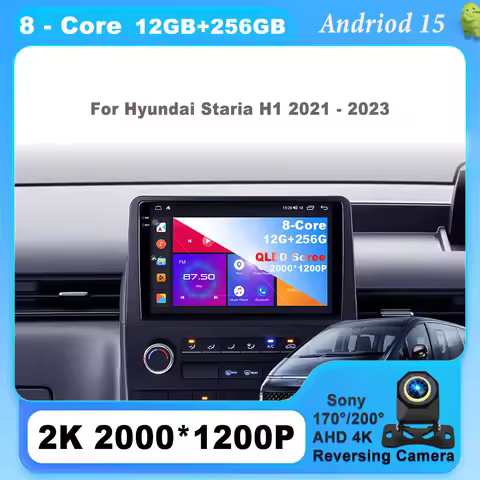 Android 15 For Hyundai Staria H1 2021 - 2023 Carplay Screen Wireless Autoradio Car Radio Multimedia 