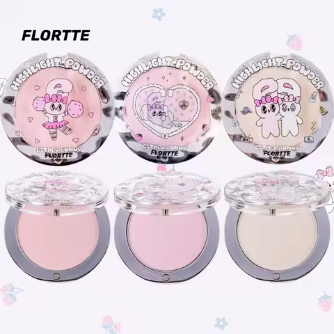 FLORTTE Esther Bunny Single-Colour Highlighter Powder Matte Brighten Contour Palette Face Makeup Cos
