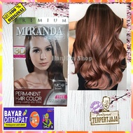 Pewarna Rambut Permanen Aman Original Miranda Hair Color Premium MC-9  Brown Pewarna Rambut Cerah Ca