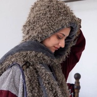 【熱門預購】毛絨連帽圍巾 (3色) CAAP5301