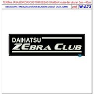HD-168 EMBROIDERED PATCH DAIHATSU ZEBRA CLUB MOTORCYCLES/RACING/CLUB