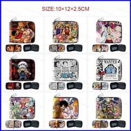 Comic One Piece Luffy Cartoon Anime zipper Wallet Student Printed Coin purse Multifunctional and multi card slot Card B