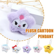 Plush Cartoon Keychain Colorful Five-star Dolls Keychain 3d Accessories Pendant Cotton G9v7