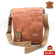New Arrivals Kickers Premium Leather Extendable Sling Bag ( KIC-S 88605 L Brown )