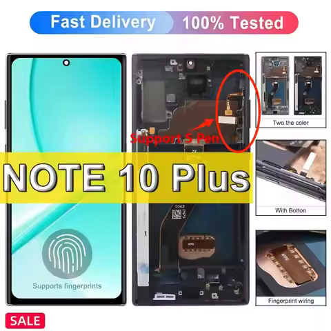 For Samsung Note 10 Plus Display 5G N976F N976B N976 For Samsung Note 10 plus LCD Display Touch Scre