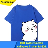 FashionSun S-8XL Oversized Cotton T-Shirt - Trendy Anime Print for Men & Women