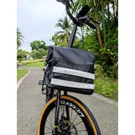100% WATERPROOF POLYESTER Detachable Front Block Bag with Adaptor Roll-Top Bag for Foldable bicycle BROMPTON