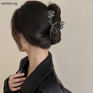 [eetmo] Vintage Style Love Rose Large Metal Pan Hair Grab Clip Female Ba Of Head Shark Clip Headdres