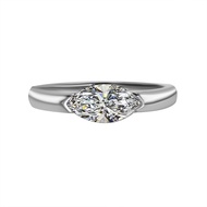 1CT Marquise Moissanite Ring for Women with GRA Certificate in S925 Sterling Silver