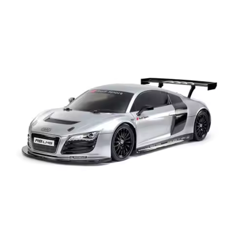 1/10 RC Audi R8 LMS 2008 TT-02 TAM58749 Black Carbon Fiber Body with High Durability and Realistic D
