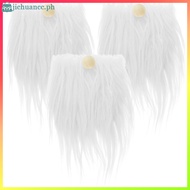 3Sets White Pre-Cut Beard Gnome Craft Material