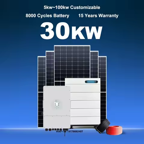 Complete Home Use Solar Power System 3kw 10kw 10kva 20kw 30kw Hybrid off Grid Solar Energy System wi