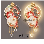 LED LIGHT PAINTING OF FORTUNE SINGLE CARP, HOME DECORATION, SHOWROOM...UNIQUE MEANINGFUL GIFT