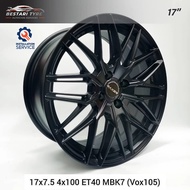 【Installation Available】RAXER VOX105 17 INCH 17x7.5 4x100 ET40 MBK7 READY STOCK SPORT RIM