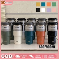 600ml/ 900ml 2in1 premium stainless steel vacuum insulated thermos tumbler handle bottle Thermos Bot