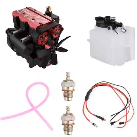 Toyan FS-L200AC Motor Engine Model DIY Build 7cc Inline Nitro 4 Stroke 2 Cylinder Engine Kit Interna