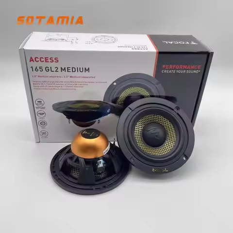 SOTAMIA 2pcs 3.5 Inch Midrange Speaker 4 Ohm 160W Front Midrange Center Mounted Car Audio Modified S
